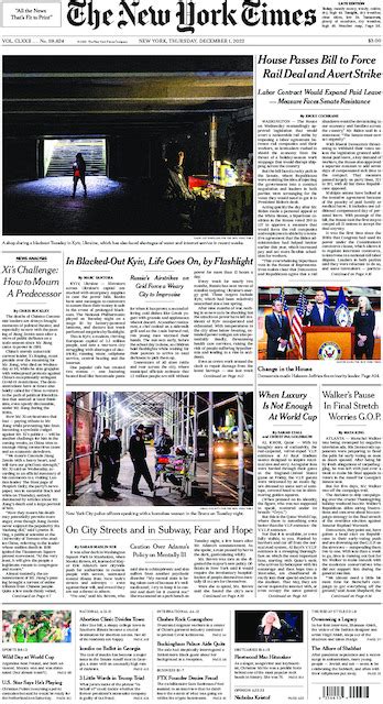 The New York Times International Edition In Print For Friday Dec 2