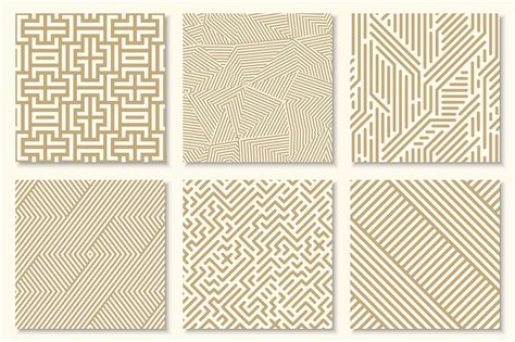 Striped Seamless Geometric Patterns By Expressshop Thehungryjpeg