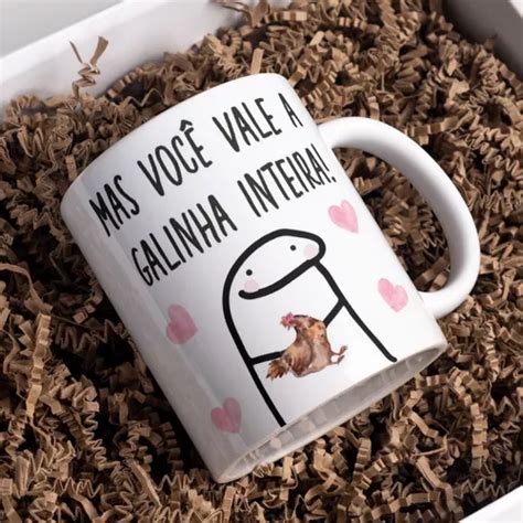 Caneca Xicara De Porcelana Personalizada Meme Flork Amigos à venda em