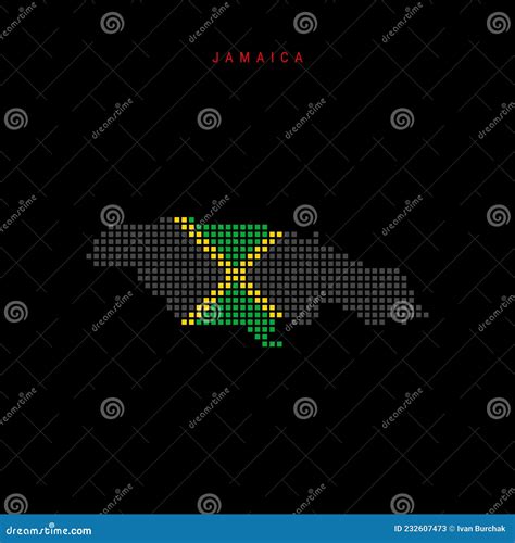 Pixel Map Of Jamaica Vector Dotted Map Of Jamaica Isolated On White