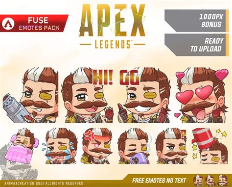 Fuse Apex Legends Emotes Fuse Apex Legends Chibi Apex Legends Emotes Emotes For Twitch