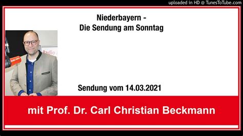 Sendung Niederbayern Mit Prof Dr Carl Christian Beckmann YouTube