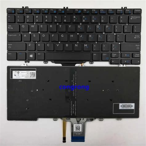 Teclado inglês para laptop dell latitude e5280 5288 5289 7280 7380