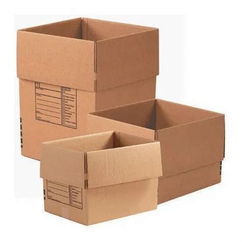 Cardboard Single Wall 3 Ply Brown Corrugated Boxes Box Capacity Up