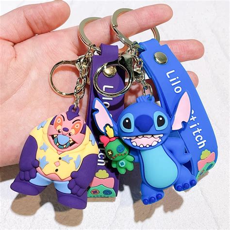 Disney Karikat R Lilo Ve Diki Anahtarl K Kawaii Diki Pvc Anahtarl K Cep