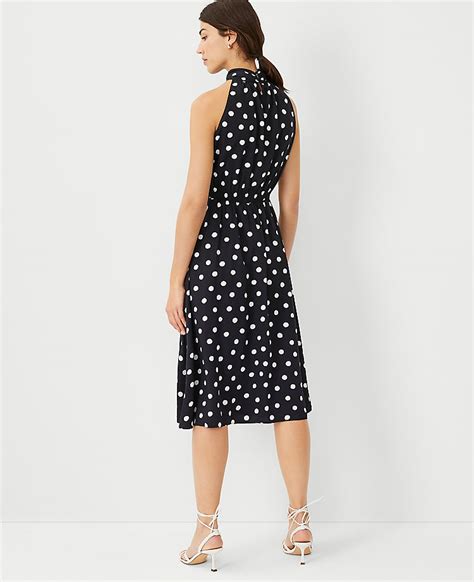 Polka Dot Halter Midi Dress