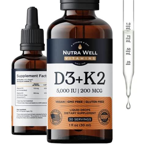 Snagshout Per Se Labs Vitamin D3 K2 Liquid Drops D3 5000 Iu K2 Mk