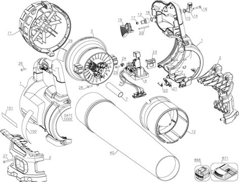 DeWalt DCBL720P1 20V Brushless Blower (Type 1) Parts and Accessories at ...