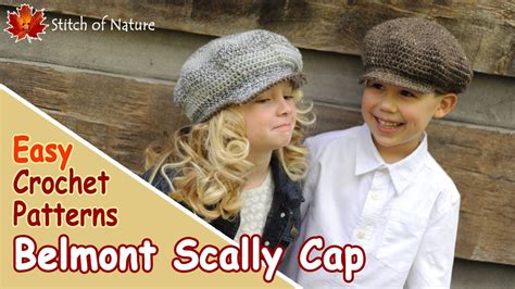 Easy Crochet Hat Patterns The Belmont Newsboy Hat Scally Cap Youtube