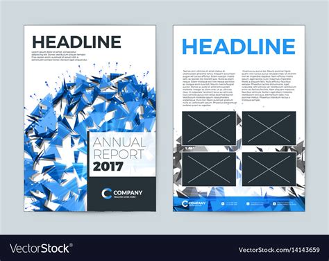 Annual Report Cover Design Template Flyer Design Vector Image