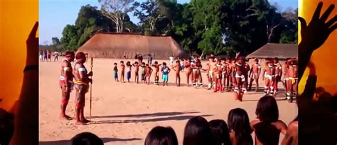 Tribes Dancing Culture In Amazon Rainforest Isolated People