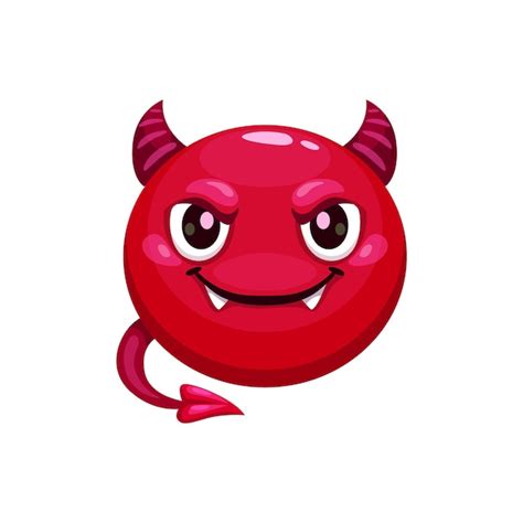 El Emoji Del Diablo De Halloween De Dibujos Animados Representa Una