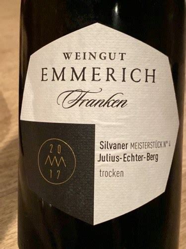 Weingut Winzerhof Emmerich Meisterst Ck Julius Echter Berg Silvaner