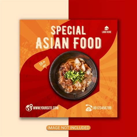 Asiatisches Essen Men Flyer Vorlage Design Premium Vektor Premium Vektor