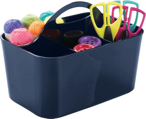 Mdesign Plastic Portable Craft Storage Organizer Caddy Tote Divided Basket Bin For Craft