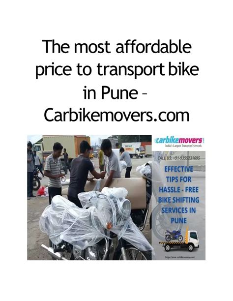 Ppt The Most Affordable Price To Transport Bike In Pune Ppt