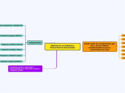 Proyecto Acad Mico Pedag Gico Solidario Mind Map