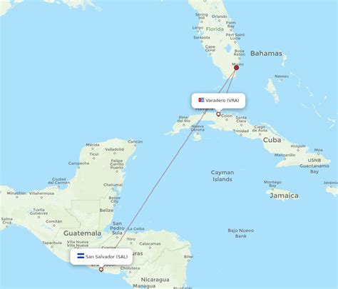 All Flight Routes From San Salvador To Varadero Sal To Vra Flight Routes