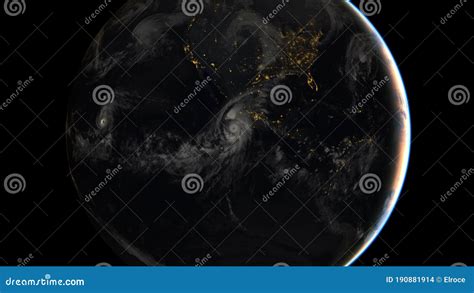 Satellite View of Hurricane Patricia. Stock Photo - Image of ecosystem ...