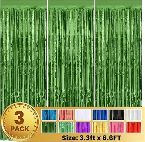 Amazon Pabues Pack X Ft Green Foil Fringe Backdrop