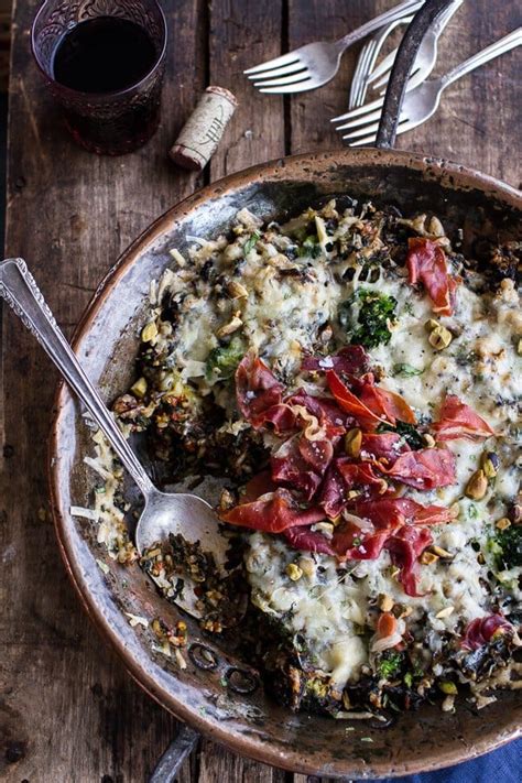 Spinach, Wild Rice Casserole with Crispy Prosciutto | HBH