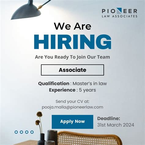 Pioneer Law Associates On Linkedin We Are Hiring