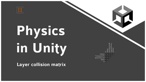 Physics Layer Collision Matrix In Unity Youtube