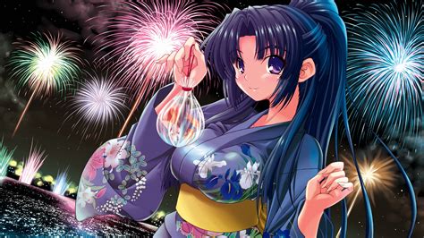 New Years Eve Anime Background : Download new year, fireworks, darkness ...