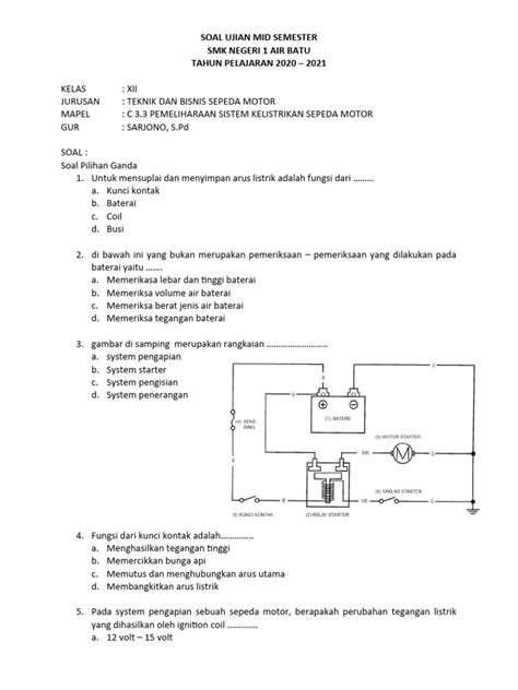 Soal Ujian Mid Semester Kelistrikan Pdf