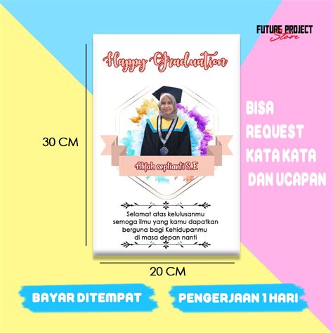 Jual Kado Custom Hadiah Wisuda Murah Hiasan Dinding Graduation Custom