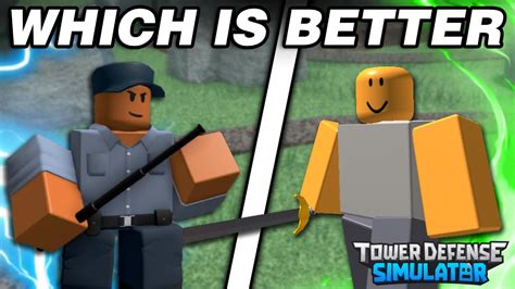 Warden VS Gladiator Which Is BETTER Roblox TDS YouTube