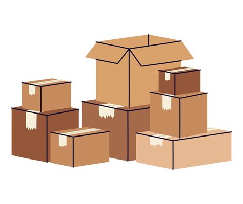 nice boxes stack 4430011 Vector Art at Vecteezy