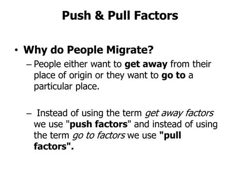 Ppt Push And Pull Factors Powerpoint Presentation Free Download Id