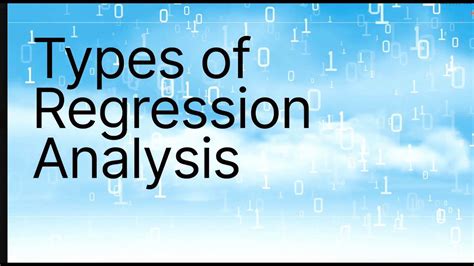 Types Of Regression Analysis Youtube