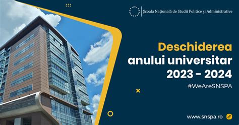 Deschiderea Anului Universitar 2023 2024 La SNSPA