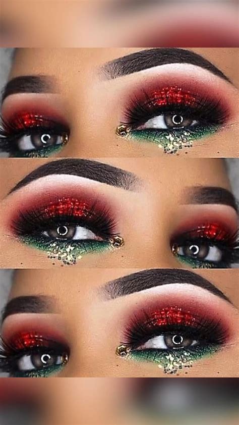 Holiday Makeup Weihnachtliches Makeup Augen Make Up Mit Glitzer