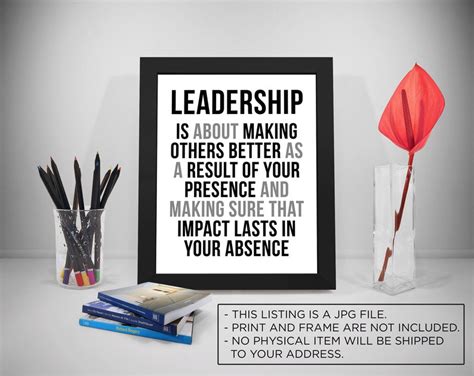 Leadership Printable Quotes, Impact Sayings, Leader Print Art, Business ...