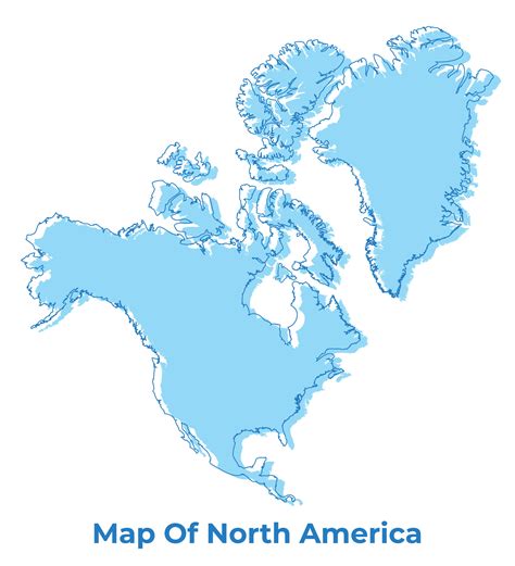 North America simple outline map vector illustration 36323702 Vector ...