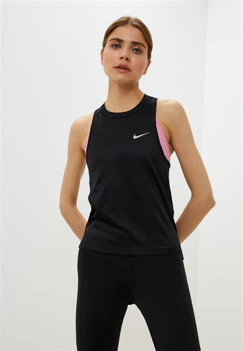 Майка спортивная Nike W NK DRY MILER TANK NFS цвет черный