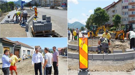 FOTO A început amenajarea sensurilor giratorii din Cugir La Vinerea