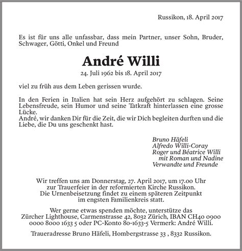 André Willi Hommages