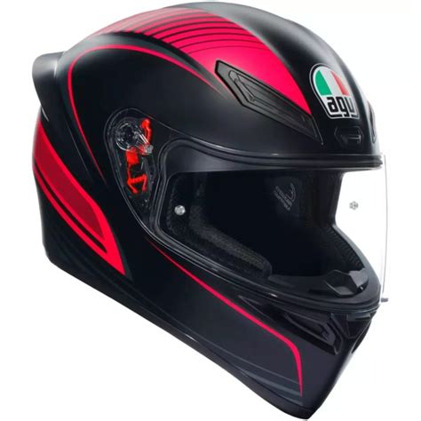 Casque AGV K1 S Warmup Noir Rose Casque Intégral