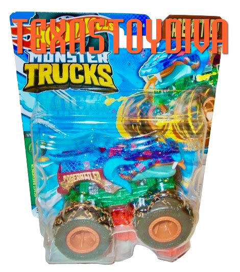 2024 BLUE CAGERATTLER Hot Wheels Monster Trucks BEAST BASHERS New READ