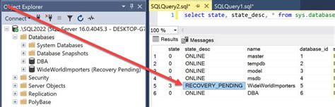 How To Fix Sql Server Database Stuck In Recovery Pending