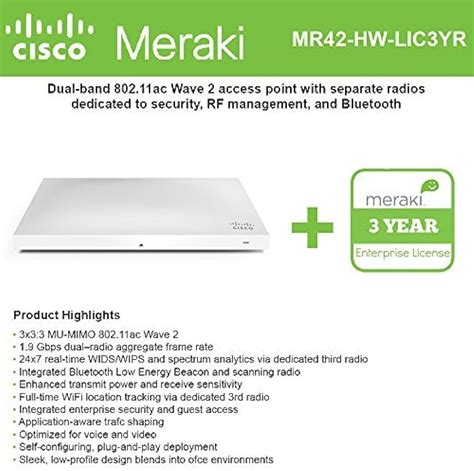 Cisco Meraki MR42 ワイヤレス アクセスポイント 驚きの値段 swim main jp