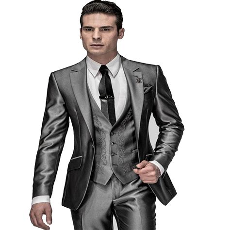 Terno Masculino Slim Super Brilho Colete Gravata R 979 00 Em