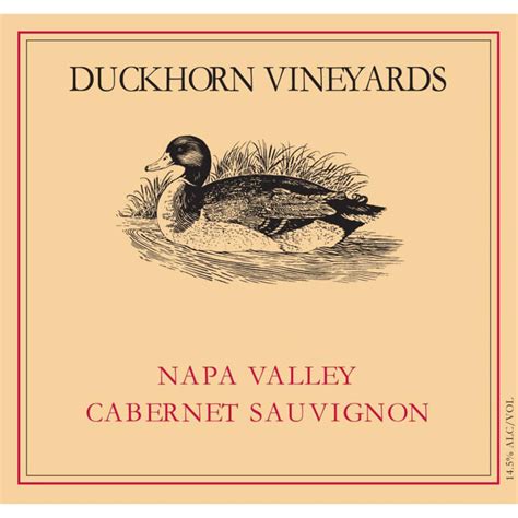 Duckhorn Napa Valley Cabernet Sauvignon Marked Label 1991