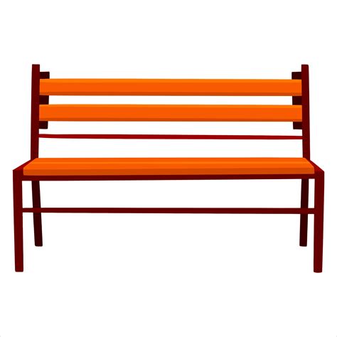 Wooden bench. Bench for city, garden or park. Cartoon style. 3000414 ...