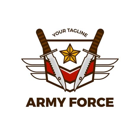 vector army logo template design