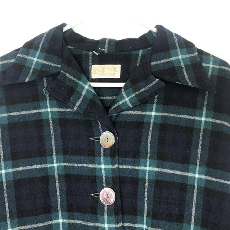 Vintage Pendleton Er Womens Virgin Wool Jacket Plaid Large Ebay